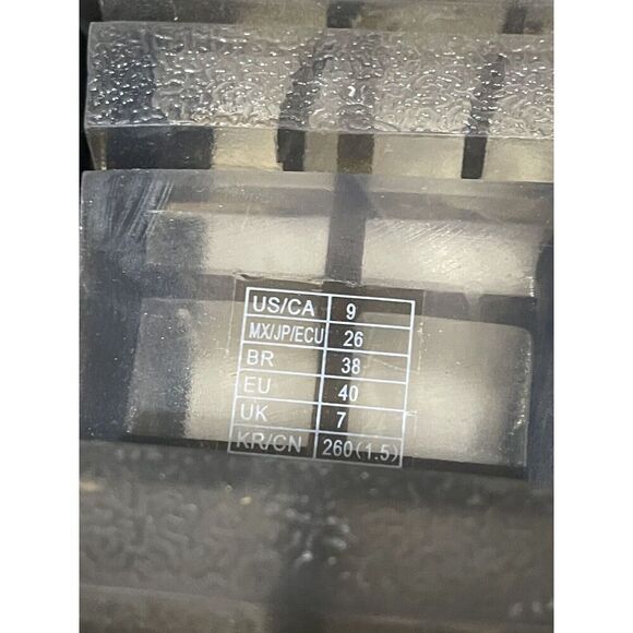 Forever 21 Womens Black 2.5” Platform Heel Gladiator Faux Leather Sandals Size 9 - Picture 7 of 7